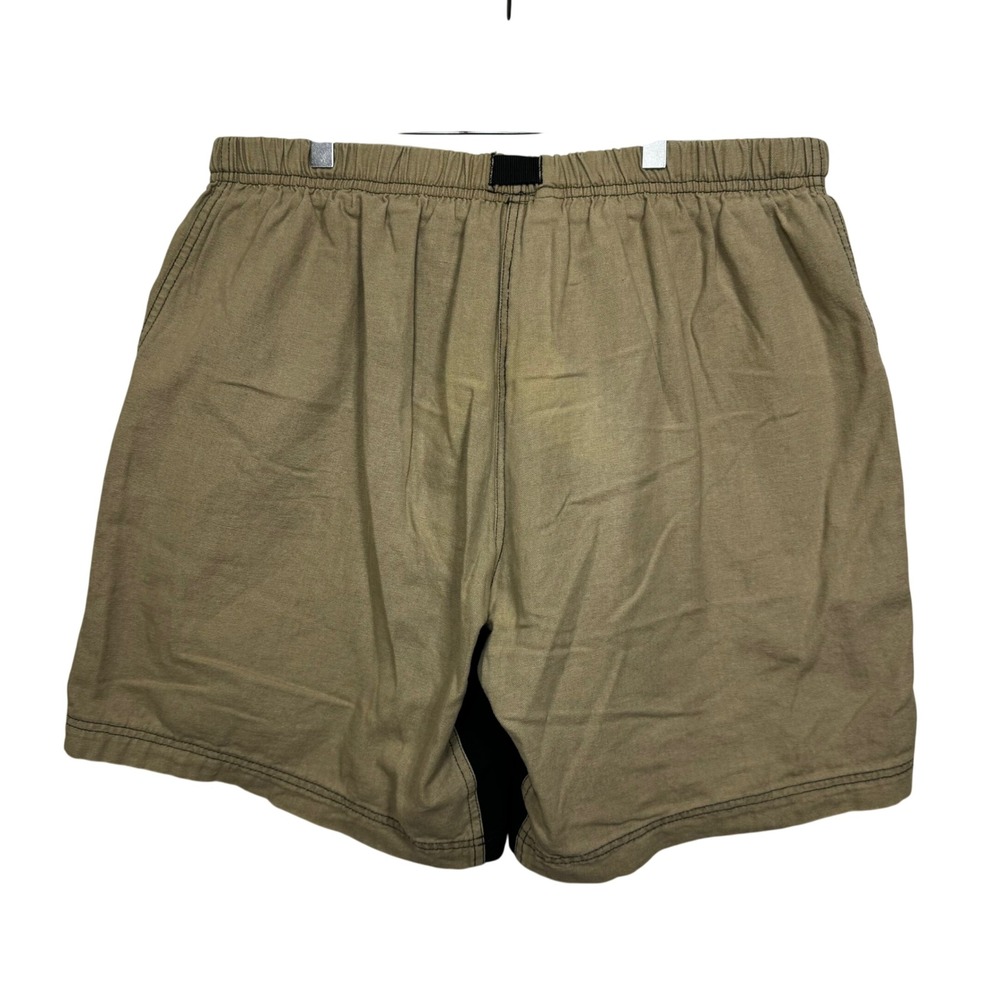 Zoic Vintage Mountain Bike Shorts Khaki Tan Canvas Belted MTB Mens L Made in USA - Picture 2 of 6
